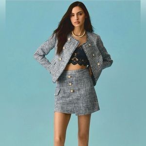 Anthropologie Maeve Tweed Wrap Skirt in Blue 18W